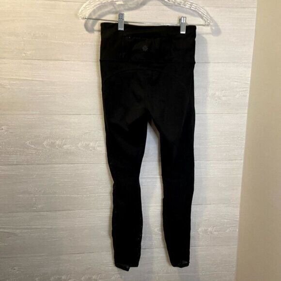 Athleta Workout Mesh Leggings Pockets Yoga Pants 4 Way Stretch Leggings - Picture 4 of 9